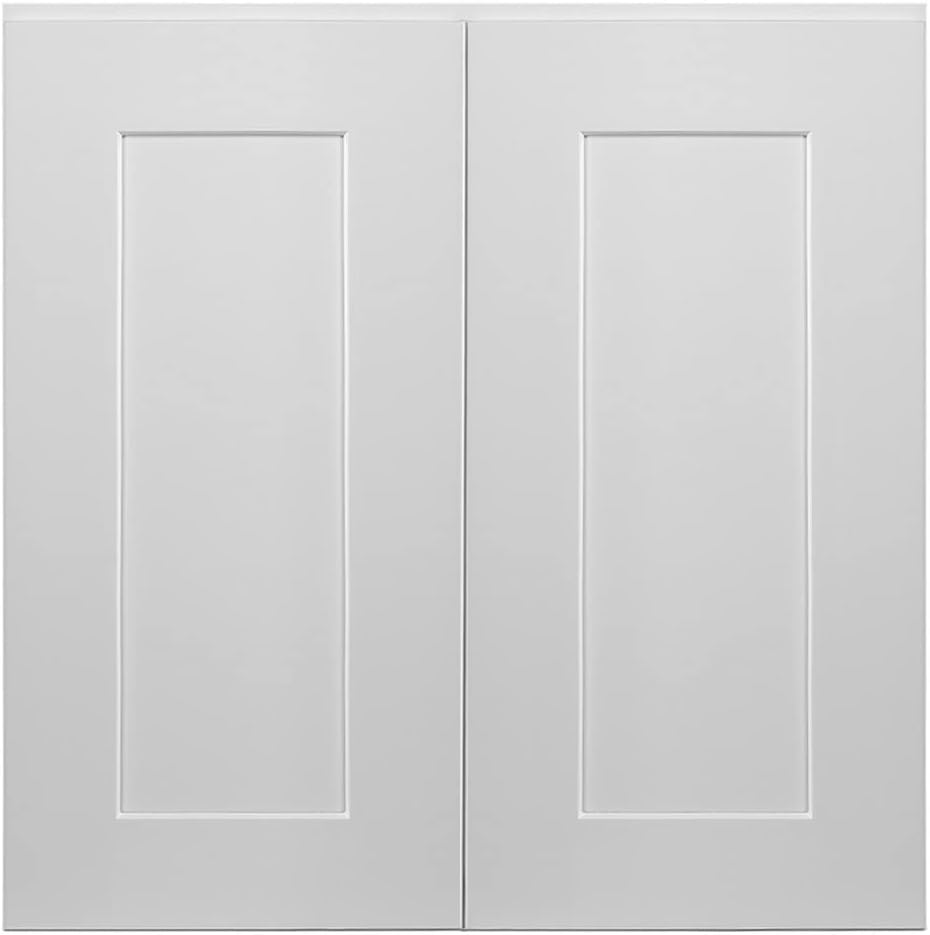 Design House Brookings Kitchen Wall Cabinet, 24", White | Adjustable Shelves, Adjustable Hinges, Wall Mount, Contemporary/Modern, Wood, Kitchen, 561571