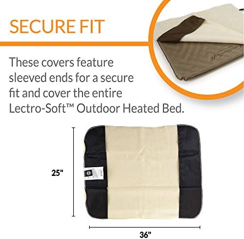 K&H Heated Pad Cover, Lectro-Soft Small Outdoor Dog Bed Replacement Cover | Fits K&H Lectro-Soft Small Beds (Heated Bed Sold Separately), Machine Washable Fleece Cover, 18x14in