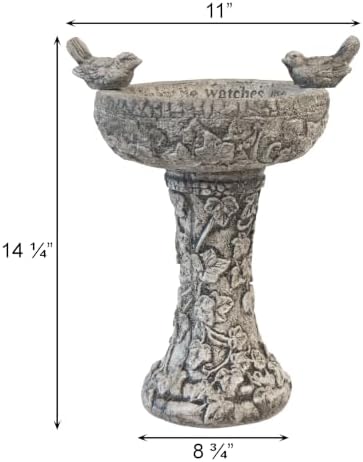 BestNest Athens His Eye is on The Sparrow Bird Bath, Pre Aged
