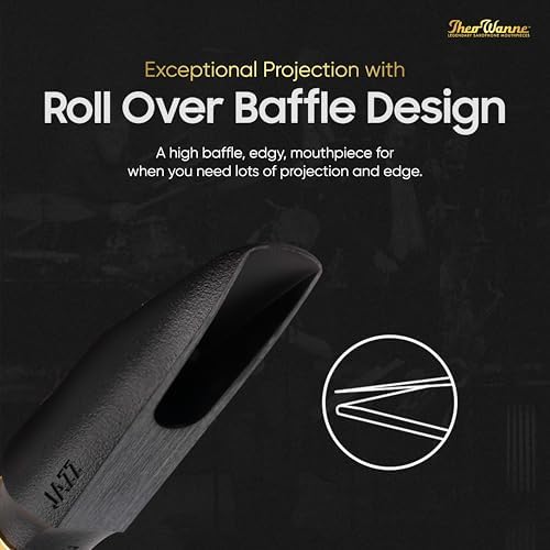 Theo Wanne ESSENTIALS Jazz Alto Saxophone Mouthpiece with Medium Chamber, Roll-Over Baffle & Balanced Tone for Smooth Jazz, Classic & Big Band - Exceptional Clarity Sax Mouthpiece - Size 7 (0.081")