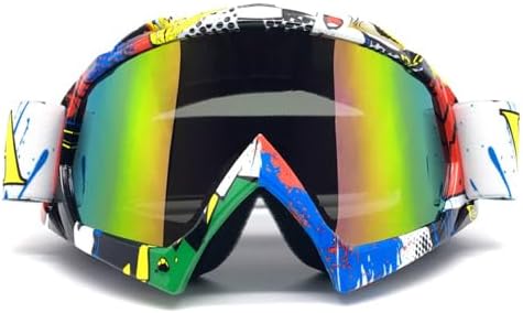 Dirt Bike Goggles, ATV Motorcycle UTV MX OTG Accessories Goggle Glasses & Anti Fog Ski Goggles, Racing Skiing Dirtbike