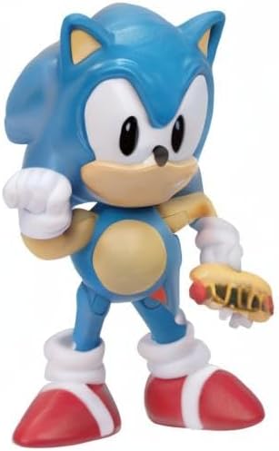 JAKKS Pacific Sonic The Hedgehog 2.5-Inch Action Figure Classic Sonic with Hot Dog Collectible Toy