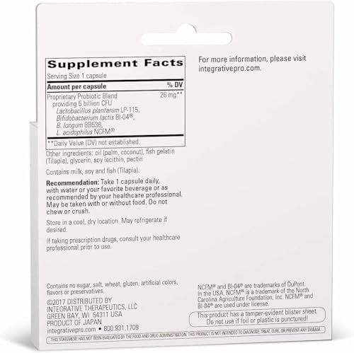 Integrative Therapeutics Probiotic Pearls Advantage - Gut Health Support with Lactobacilli & Bifidobacteria* - Non-Refrigerated - True Delivery
