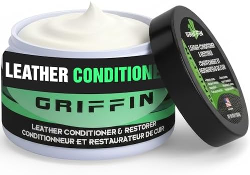 Griffin Leather Conditioner Restorer & Polish, 4 oz | Deep conditioning balm for boots, shoes