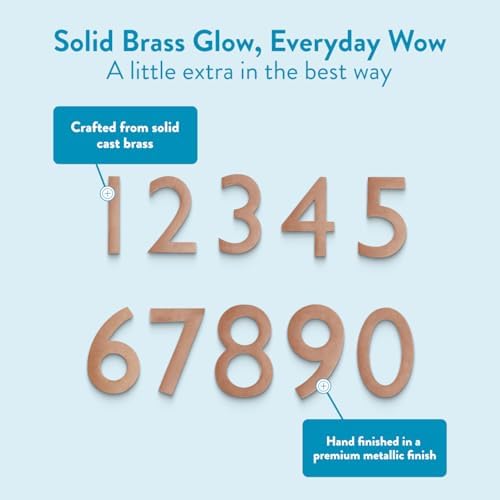 Architectural Mailboxes 3585AC-2 Brass 5-Inch Floating House Number 2