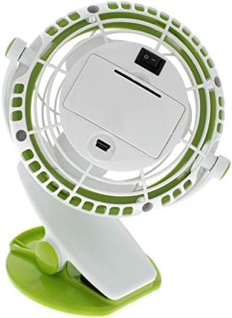 Comfort Zone Dual Base Combo Clip or Desk Fan, USB or Battery Powered, 4 inch, Single Speed Setting, Adjustable Tilt, Lightweight, Ideal for Home