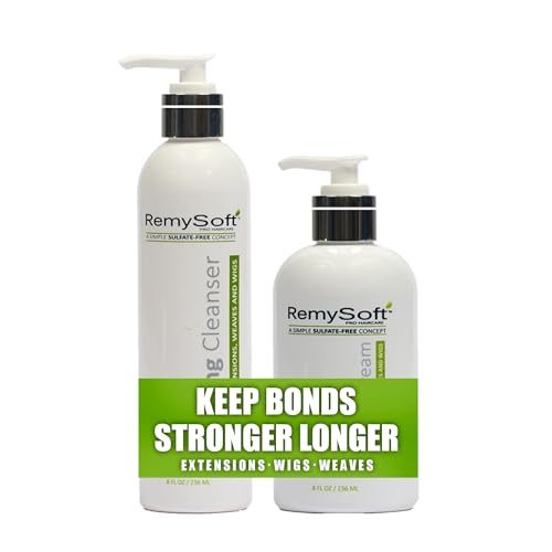 Sulfate-Free Detangling Duo: Hydrating Shampoo + Recovery Conditioner for Human & Synthetic Extensions Wigs Weaves Lace Fronts - Moisturelab Gentle