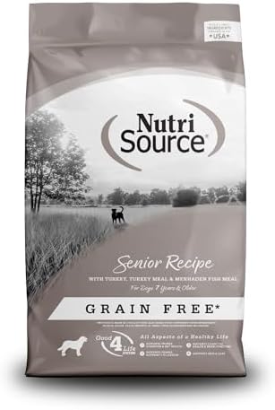 NutriSource Senior Dry Dog Food, Chicken & Rice, 26 lb | Probiotic & Prebiotic Support, Glucosamine & Chondroitin, Grain Inclusive, No Corn Wheat or Soy