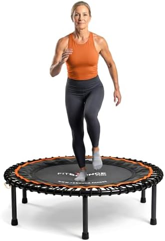 MXL FIT Bounce PRO Bungee Rebounder - Premium Indoor Mini Trampoline for Adults, Silent Low-Impact Bounce