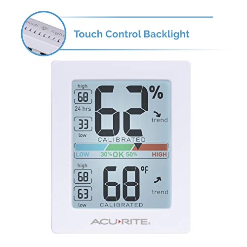 AcuRite Pro Humidity Meter & Thermometer, Hygrometer with Backlight