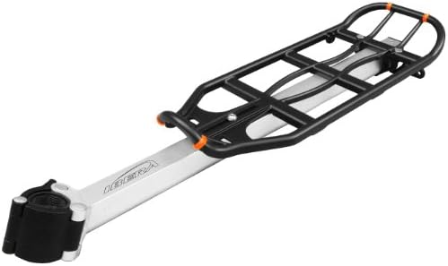 Ibera Seatpost-Mounted Rear Bike Rack - Quick-Release Bike Cargo Rack for 26"/700c Frames - 22 lbs Capacity & Adjustable Length - Weather Resistant