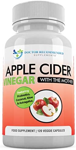 Apple Cider Vinegar Capsules - (120 Veggie Capsules) Organic ACV Supplement with Probiotics - 1500mg per Serving - Supports General Wellness &
