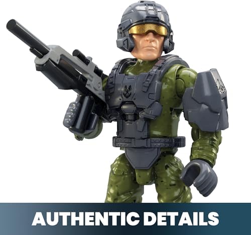 MEGA Halo The Series ATV Building Toys Set, FLEETCOM Mongoose Vehicle with 79 Pieces, 1 Poseable Articulation Figure, Green, Kids or Adults