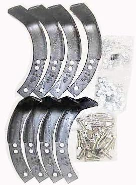 Craftsman Tiller Tines 8-Tine Set 4459J 4460J 6554J 6555J | 8-tine set (4 left, 4 right) with hardware for Craftsman/Sears tillers. Replaces 4459J