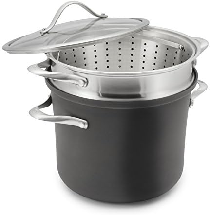Calphalon Contemporary Hard-Anodized Aluminum Nonstick Cookware, Stock Pot, 8-quart, Black