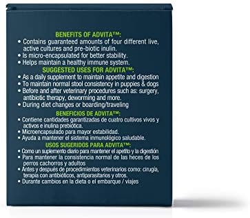VetOne Advita Probiotic Nutritional Supplement for Dogs - 30, 1 g Packets