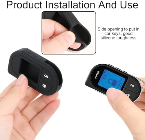 Remote Case for Viper, Soft Silicone Car Key Case Shell, Protective Fob Cover with Button