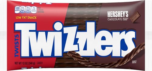 TWIZZLERS Twists, Chocolate Flavor (12-Ounce Bag) | Chocolate flavored TWIZZLERS Twists in a resealable bag for candy bowls, parties and movie nights.