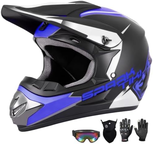 Youth Kids Dirt Bike Motocross Helmet DOT Approved Cool Tiki Graphic