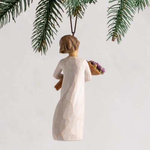Willow Tree Lots of Love Ornament, Sculpted Hand-Painted Figure | Celebrating Friendship and Sentiment, Cast from a Susan Lordi Original Carving, Cast Resin Keepsake, Ready to Hang