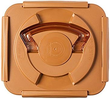 Premium Kimchi, Sauerkraut Container Probiotic Fermentation with Inner Vacuum Lid (Earthenware Brown, 0.45 gal/ 1.7L)