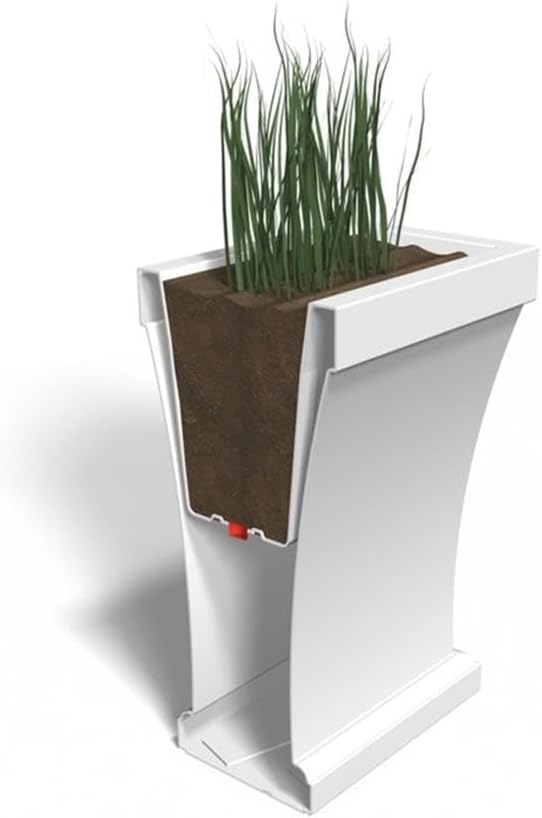 Mayne Bordeaux 40in Rectangular Trough Planter, Black | All season, Indoor/Outdoor, Double-wall design, Fade resistant, 15-year warranty