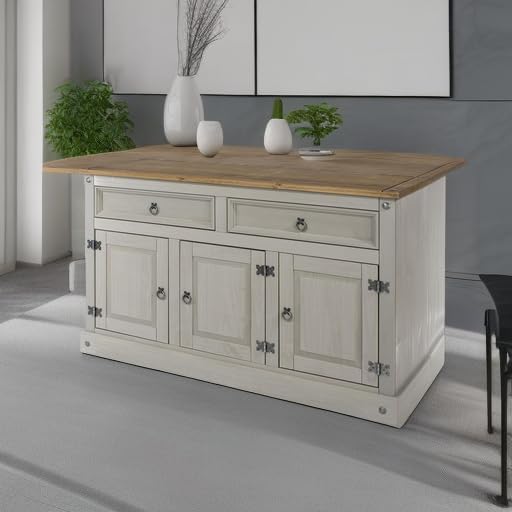 Furniture Dash Solid Wood Buffets & Sideboards 51.9" W, 16.9" D, 31.7" H - Kitchen, Bar and Liquor Cabinet, Kitchen Island, Entertainment Center