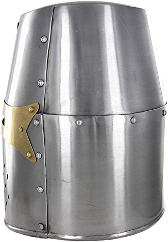 Medieval Warrior Templar Crusader Knights Helmet Wearable for Adult Medieval Costumes