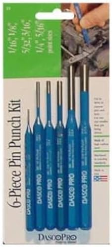DASCO PRO 6 Piece Pin Punch Kit, Assembled in USA, VN70022 22