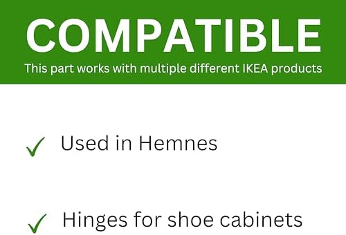 Spare Hardware Parts HEMNES Shoe Cabinet Hinge (Replacement for IKEA Part #110364) (Pack of 2)