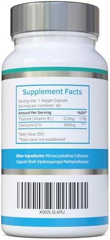 Co Enzyme Q10 CoQ10 300mg 60 Capsules - Superior Naturally Fermented Trans Form