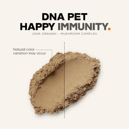 DNA PET Happy Immune Support Mushroom Powder for Dogs, 7 Mushrooms, 3.5 oz