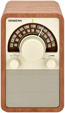 Sangean WR-15WL AM/FM Table Top Wooden Radio, Walnut