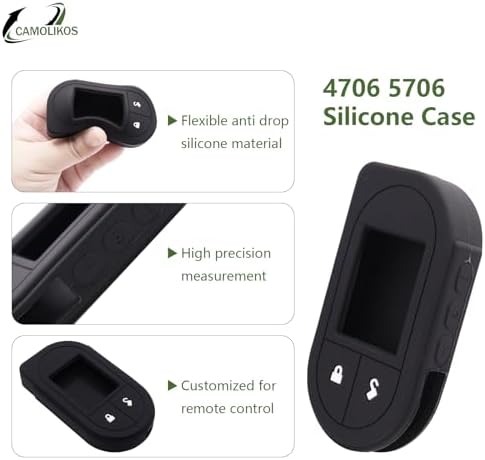 4706 5706 Silicone Case 2 Way Remote Control 7351V 7752V 7756V Fits for Viper Remote Replacement Soft Silicone Protective Cover