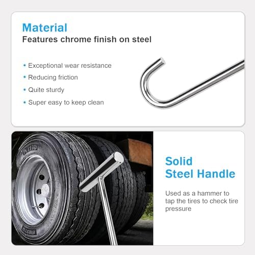 5th Wheel Pin Puller 31" Solid Steel with Chrome Plating Heavy Duty - 1pack