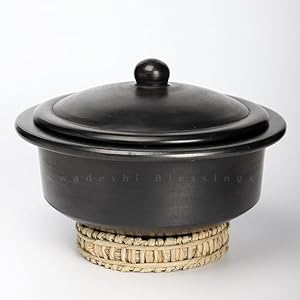 Swadeshi Blessings clay cooking pot, clay kadai, clay handi for cooking, biryani pot mitti ke bartan