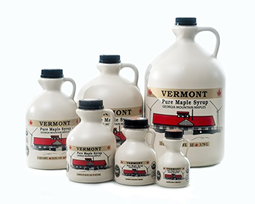 Georgia Mountain Maples of Vermont, Organic Maple Syrup, Dark Color Robust Taste, 32 Ounce
