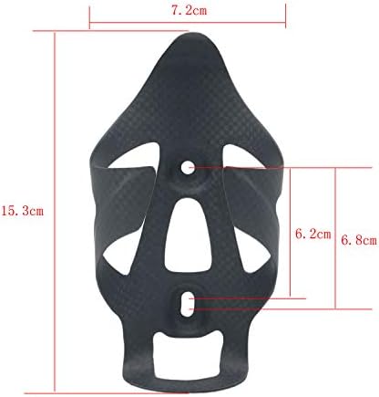 Water Bottle Cage, 3k Matte Full Carbon Fiber Lightweight and Strong Bicycle Water Bottle Holder Bike Cages Brackets - 1 Pcs
