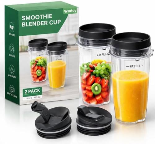 16oz Blender Cup Set Compatible with Ninja Replacement Parts