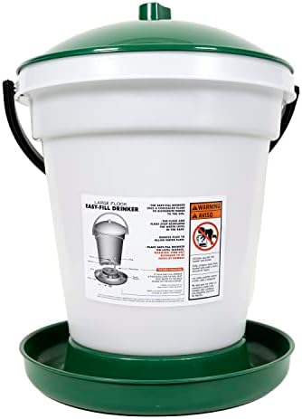 Harris Farms Easy-Fill Poultry Drinker, NO BPA Plastic, 6.25 Gallon | Large Capacity Poultry Drinker, Top-Fill Design, Durable NO BPA Plastic Construction, Ideal for Chickens & Backyard Flocks
