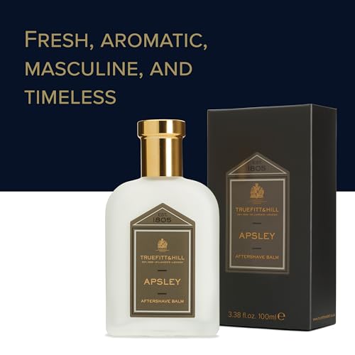 Truefitt & Hill Luxury Aftershave Balm - Apsley - Premium Soothing Moisturizer with Aloe Vera Extract - Ideal for Sensitive Skin, Razor Burn Relief