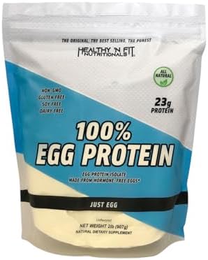Healthy 'N Fit - 100% Egg Protein (unflavored) Natural, 2 lb Bag. Just Egg Instant Dried Whites: Great for Baking and Mixing.