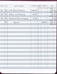 EGP Check Registers for Deskbook Checks, Size: 6 3/8 x 8 1/4, 5 registers