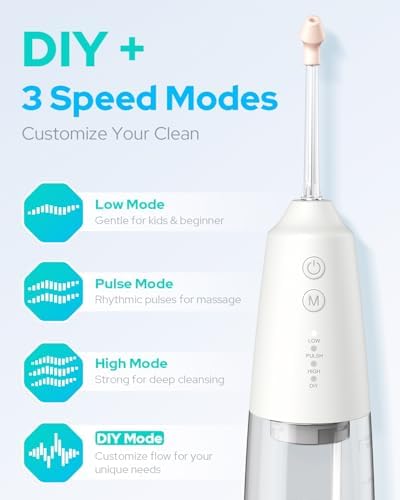Nasal Irrigation System 300ml Tank with 6 Nozzles & 40 Salt Packets, Cordless Electric Nasal Rinse Machine for Sinus Relief & Allergies