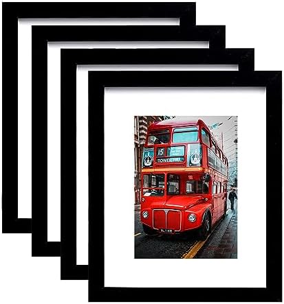 pojah 12x12 Black Picture Frame Set of 4,Wall Frames,HD Plexiglass