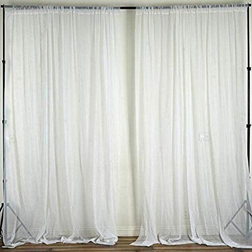 AK TRADING CO. 120" Wide (10Ft Wide) Sheer Voile Drape Panels for Backdrop, Wedding Events, Ceiling Drapes, Event Masking, & Decor - Select from 6ft to 50ft Length. (10 feet x 20 feet, Red)