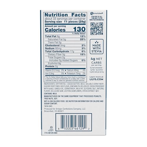 LILY'S Cookies and Creme White Chocolate Style No Sugar Added, Sweets Bar, 2.8 Oz
