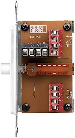 OSD Audio in Wall Speaker Selector A/B Switch, Select from 2X Speaker Pairs White AB12