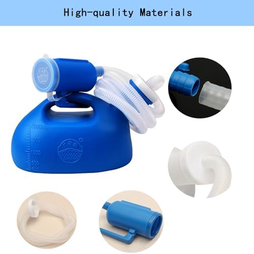 2000ML Urinal for Men, Spill Proof Urine Bottle, Pee Bottle for Hospital