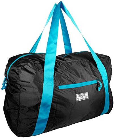 Foldable Duffel Bag, 46L Lightweight Travel Luggage Collapsible Backup Bag Sports Vacation